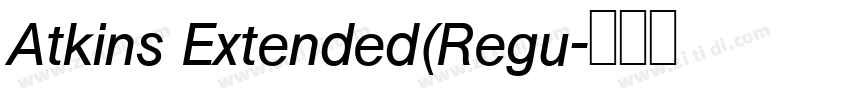 Atkins Extended(Regu字体转换